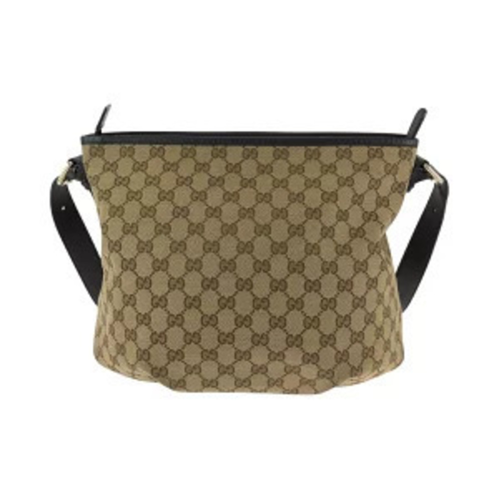 Gucci canvas brown shoulder crossbody dark GG bag Brown